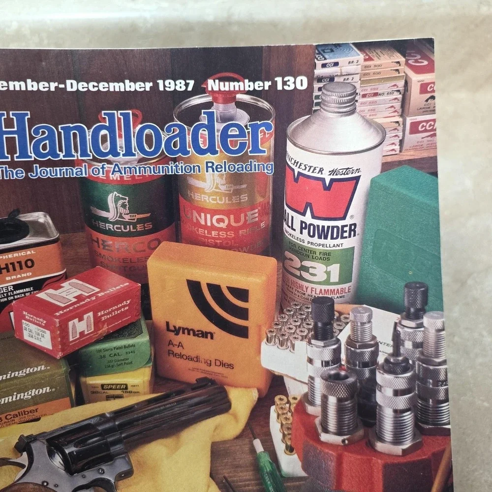 Handloader Magazine Nov‎ Dec 1987 Ammunition Reloading Illustrated Softcover
